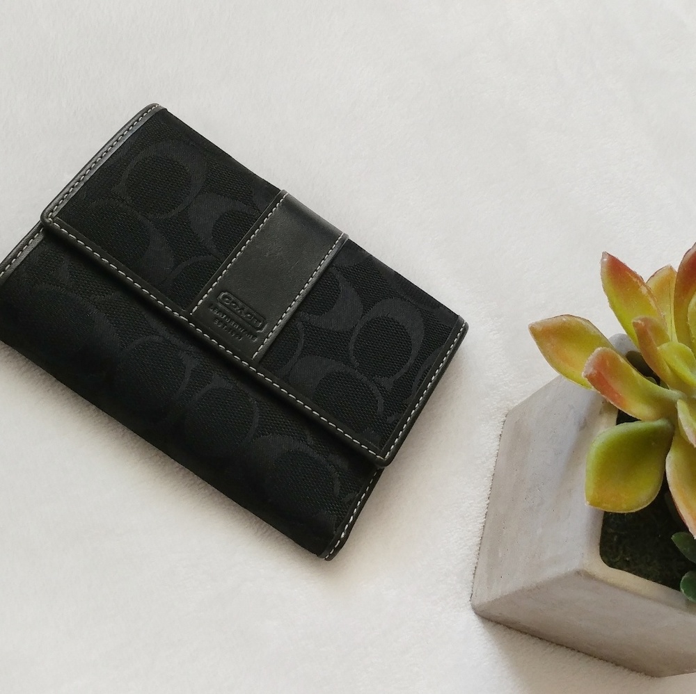 Coach Monogram Black Wallet